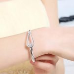 WEILYDF 925 sterling silver bracelet elegant clip-style button style floral design bracelet classic bracelet jewelry women's girls - Image 7